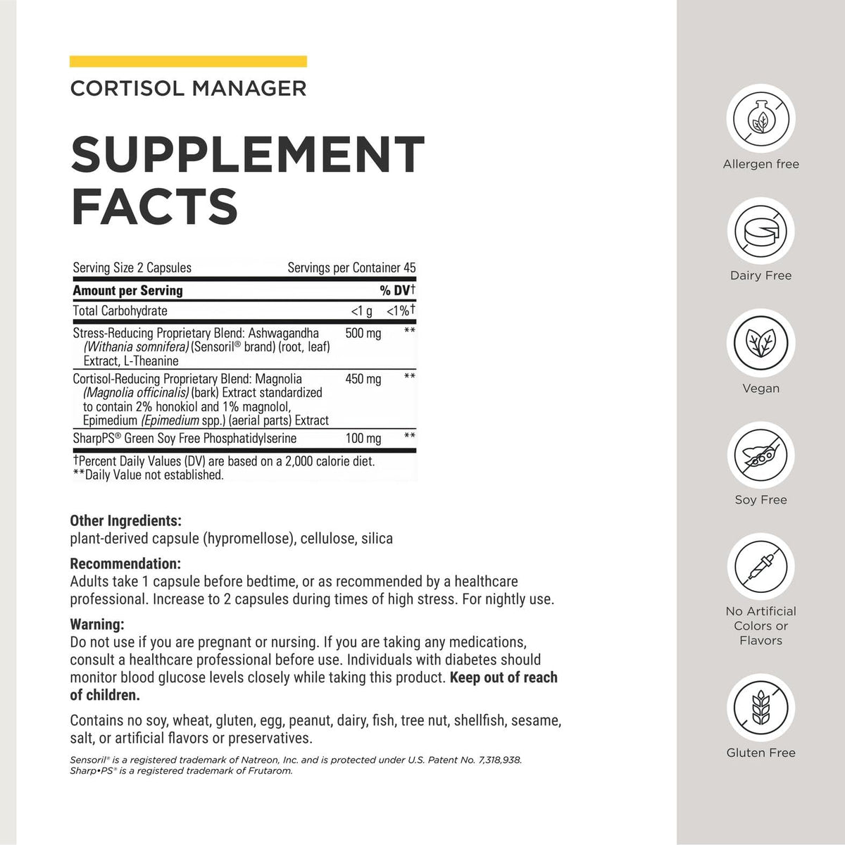 Integrative Therapeutics Cortisol Manager Allergen Free - Adrenal