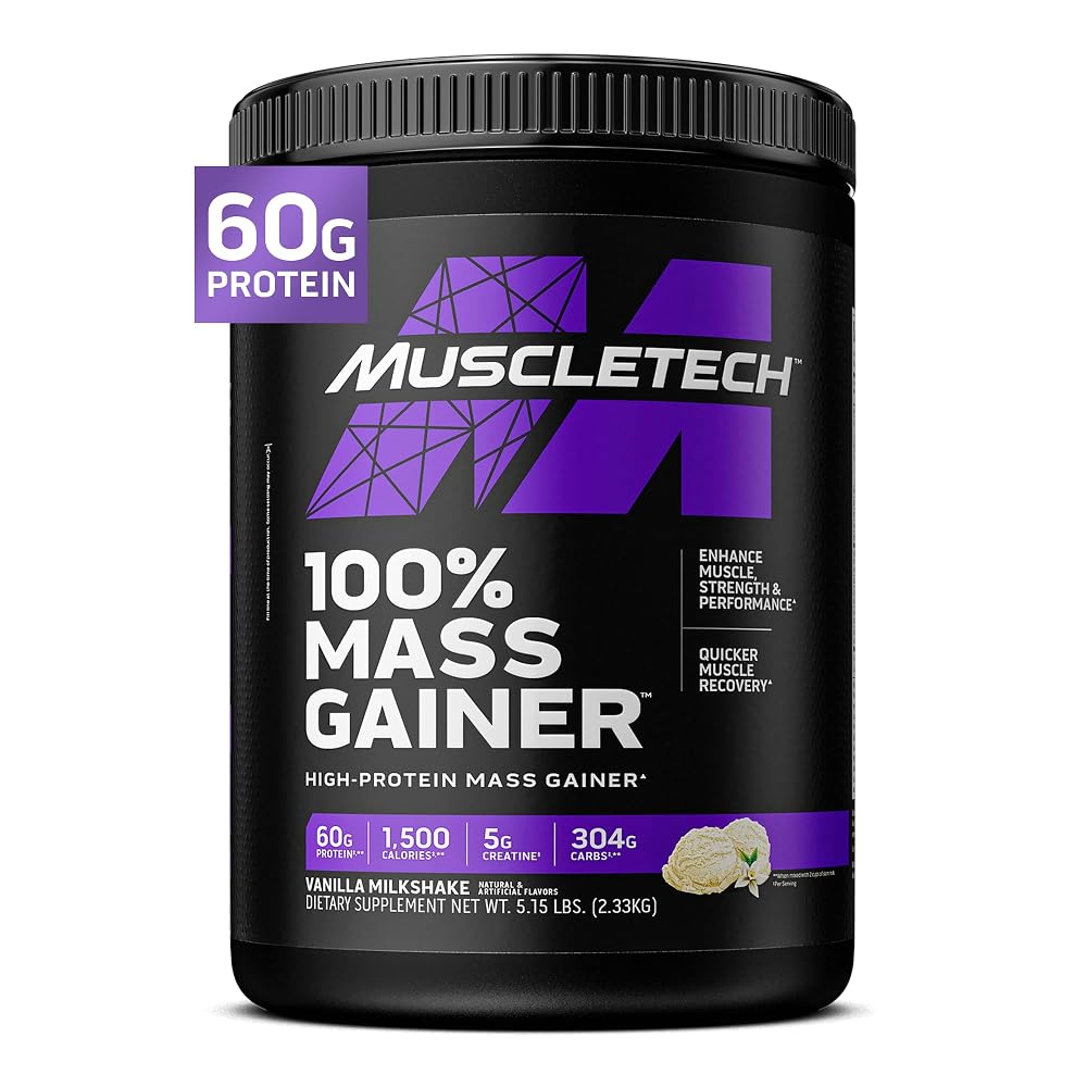MuscleTech 100% Mass Gainer Vanilla Milkshake - 5.15 lb