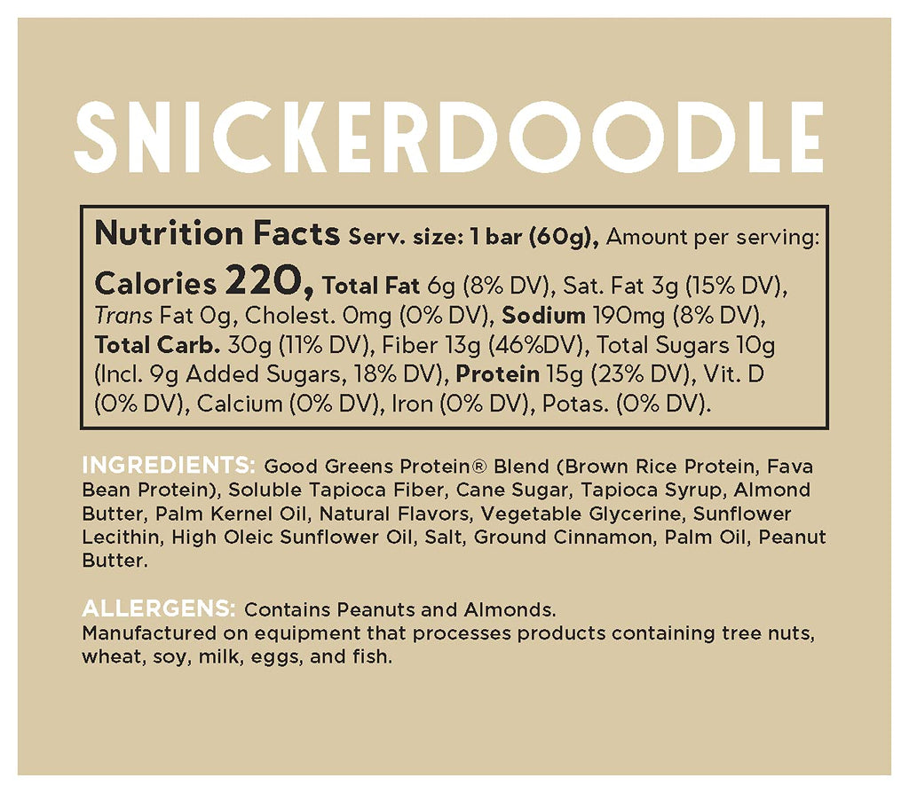 good! Snacks Snickerdoodle Vegan Protein Bar - 12 Pack - image 4