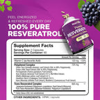 Nutrivein Premium Pure Resveratrol Supplement 1450mg - 120 Capsules - image 2