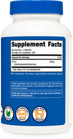 Nutricost DHEA 25mg Capsules - Gluten Free