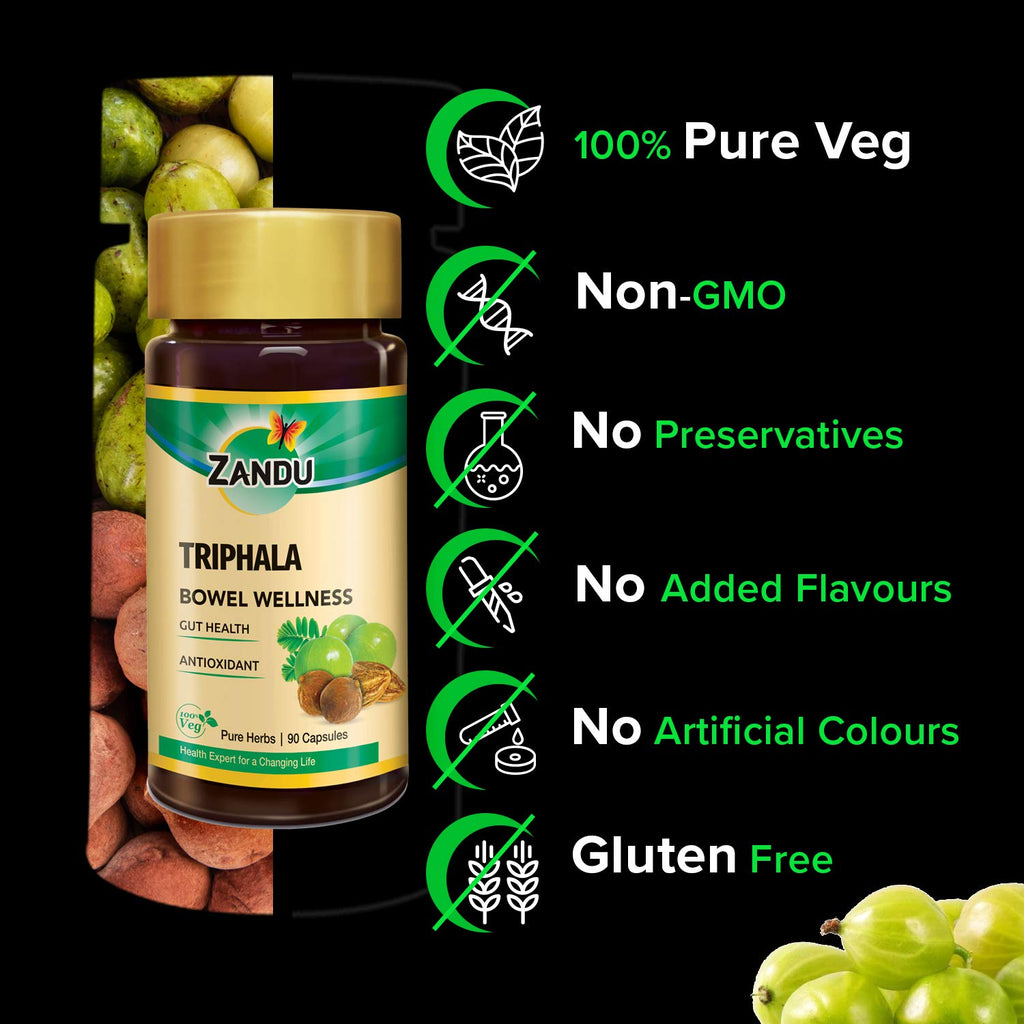 Zandu Triphala Capsules for Digestion & Gut Health - 90 Vegetarian Capsules - image 7