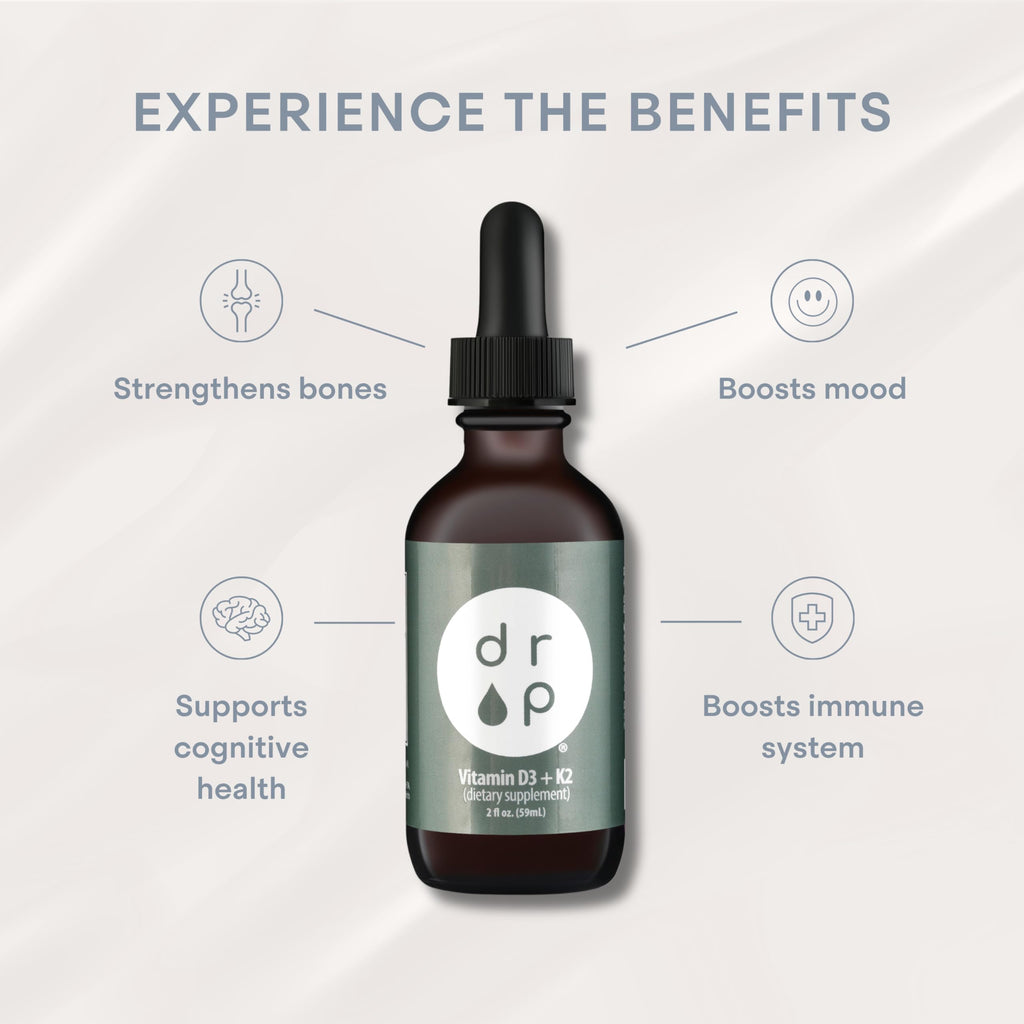 D R P Vitamin D3 + K2 Liquid Drops Bone Support - 2 fl oz - image 3
