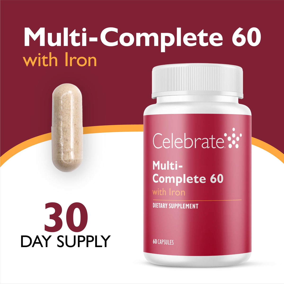 Celebrate Vitamins Multi-Complete Bariatric Multivitamin with Iron - 60 Capsules - image 2