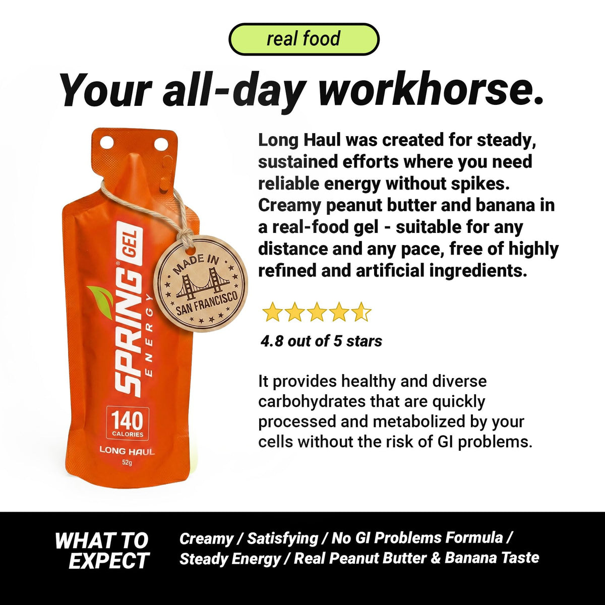 SPRING Energy Real Food Energy Gel - Wholesome