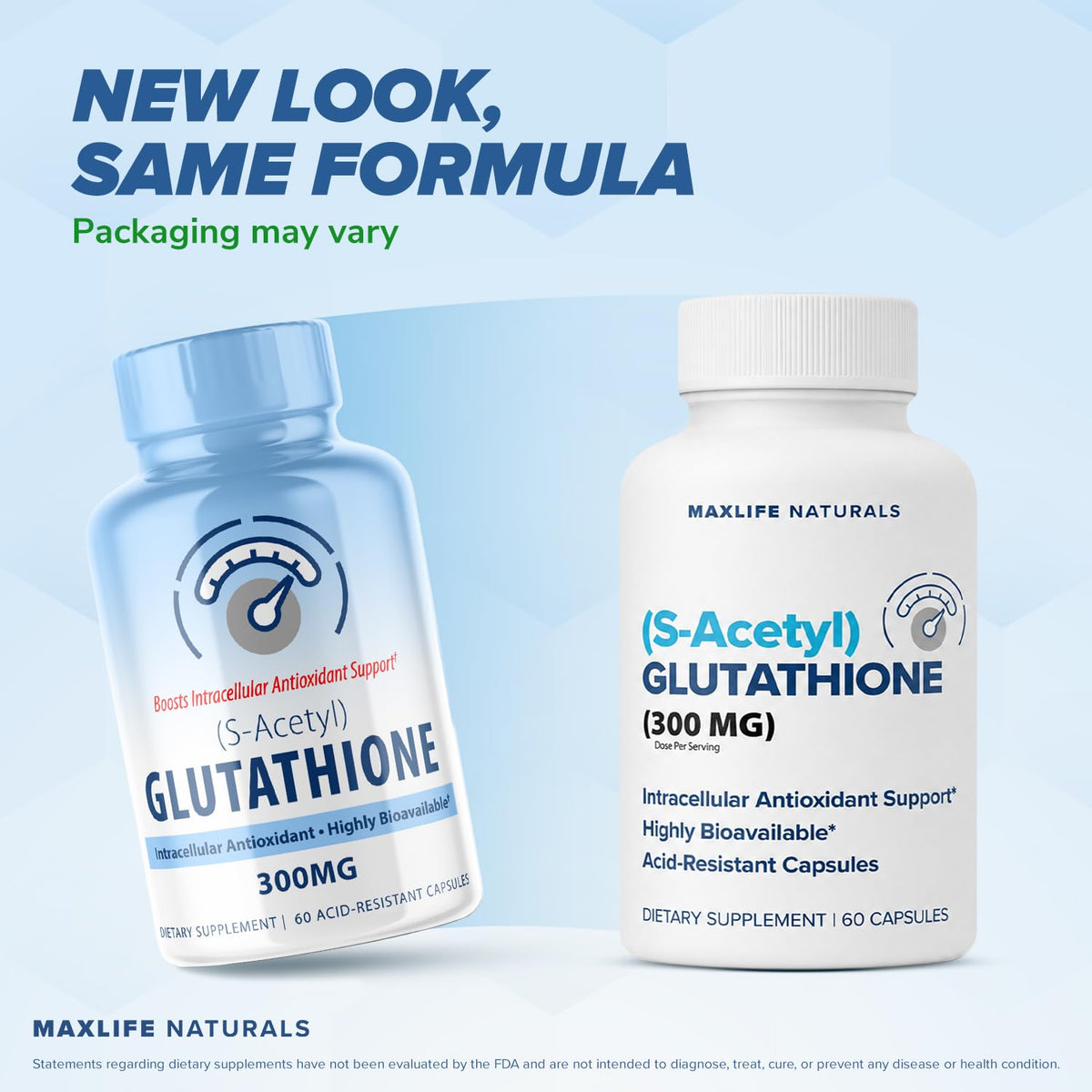 MaxLife Naturals S-Acetyl L-Glutathione 300mg - 60 Capsules - image 2