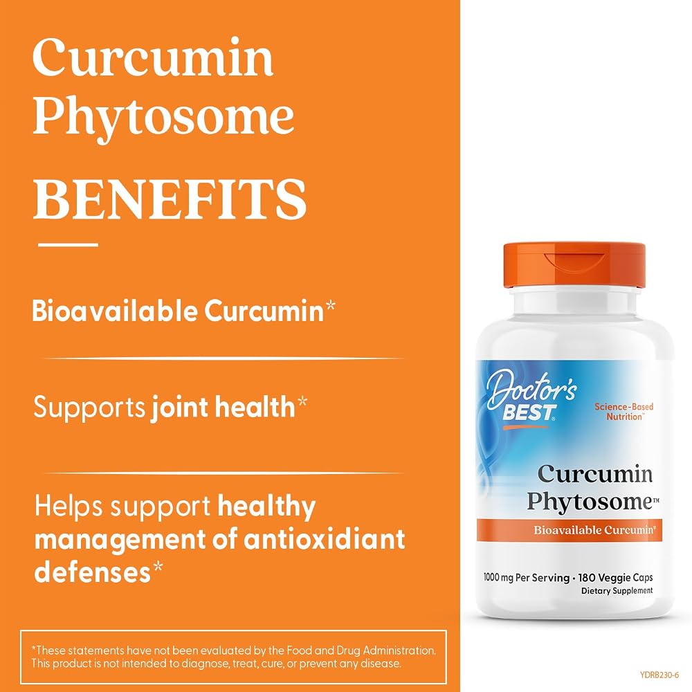 Doctor's BEST Curcumin Phytosome Joint Support - 180 Vegetarian Capsules - image 3