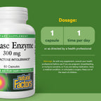 Natural Factors Lactase Enzyme 300 mg Dairy Digestion Support - 60 Capsules - image 3