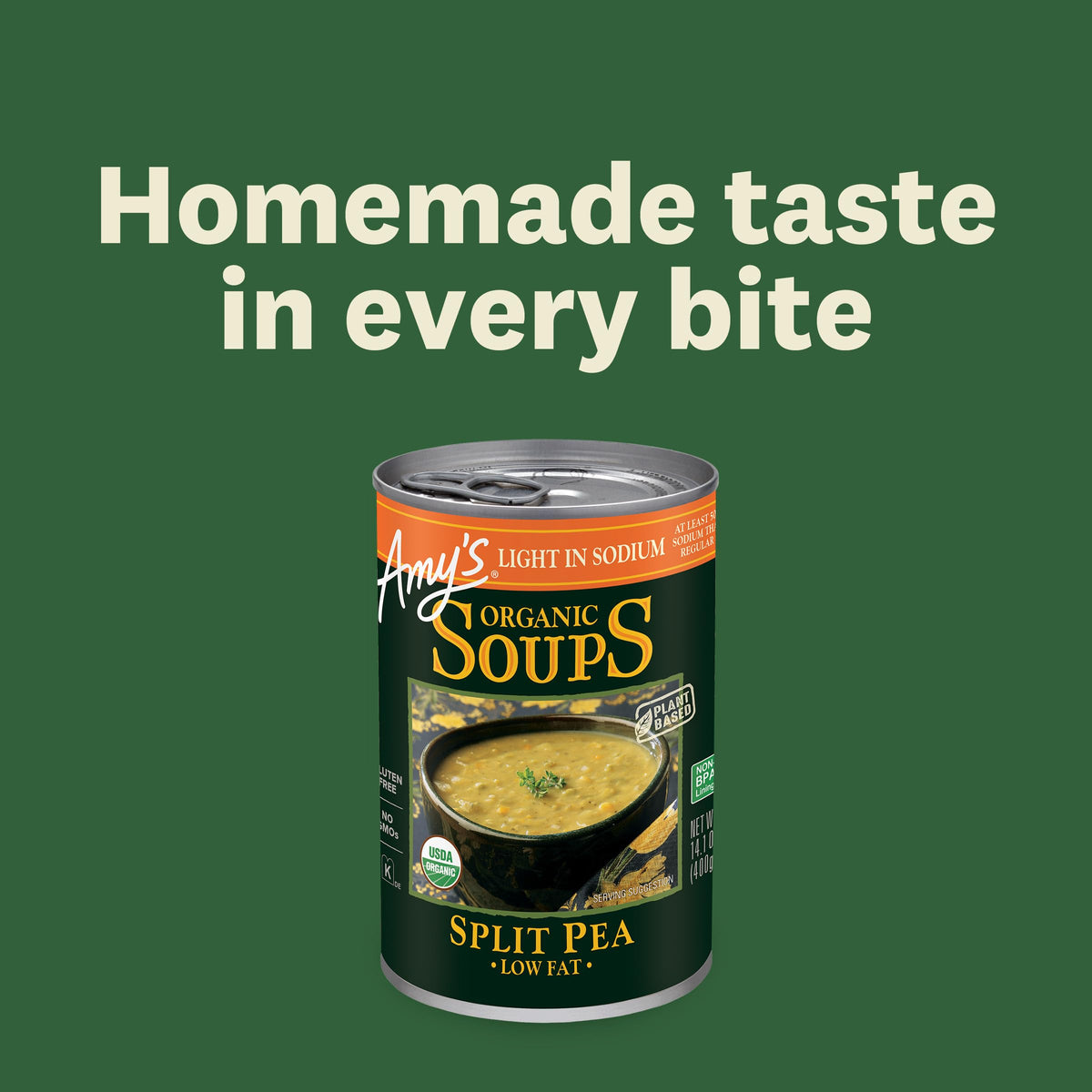 Amy's Organic Split Pea Soup Light Sodium - 12 Pack - image 6