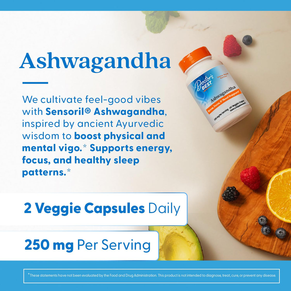 Doctor's BEST Sensoril Ashwagandha Supplement - 60 Vegetarian Capsules - image 5