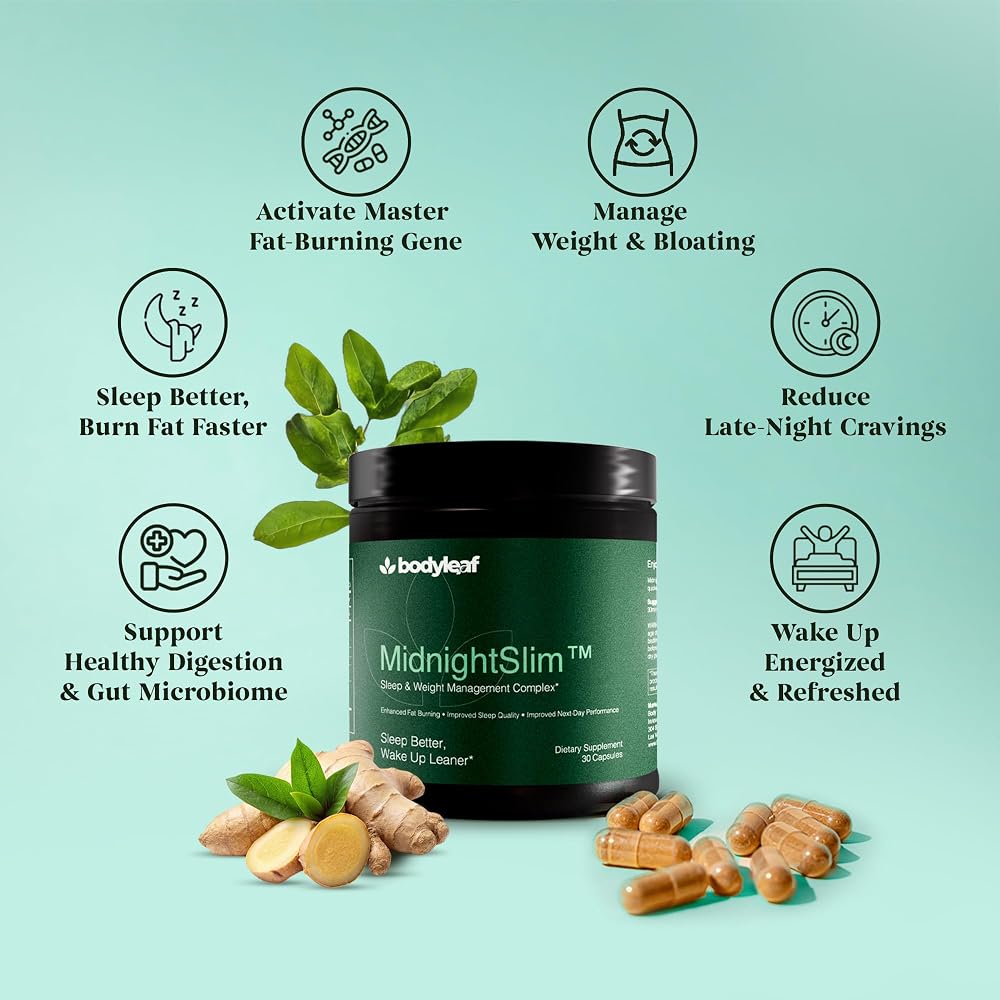 Body Leaf MidnightSlim Advanced Nighttime Weight Management - 30 Capsules - image 5