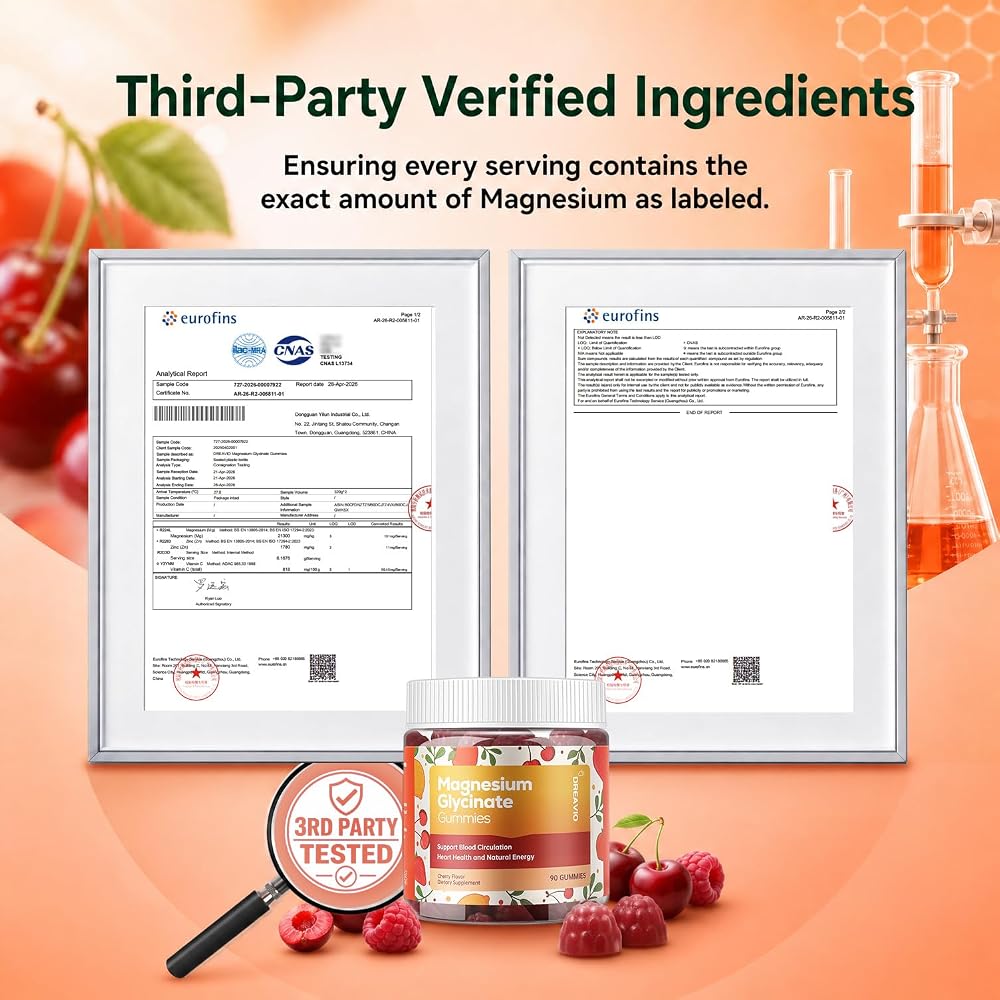 DREAVIO Magnesium Glycinate Gummies 400mg w/Magnesium L-Threonate