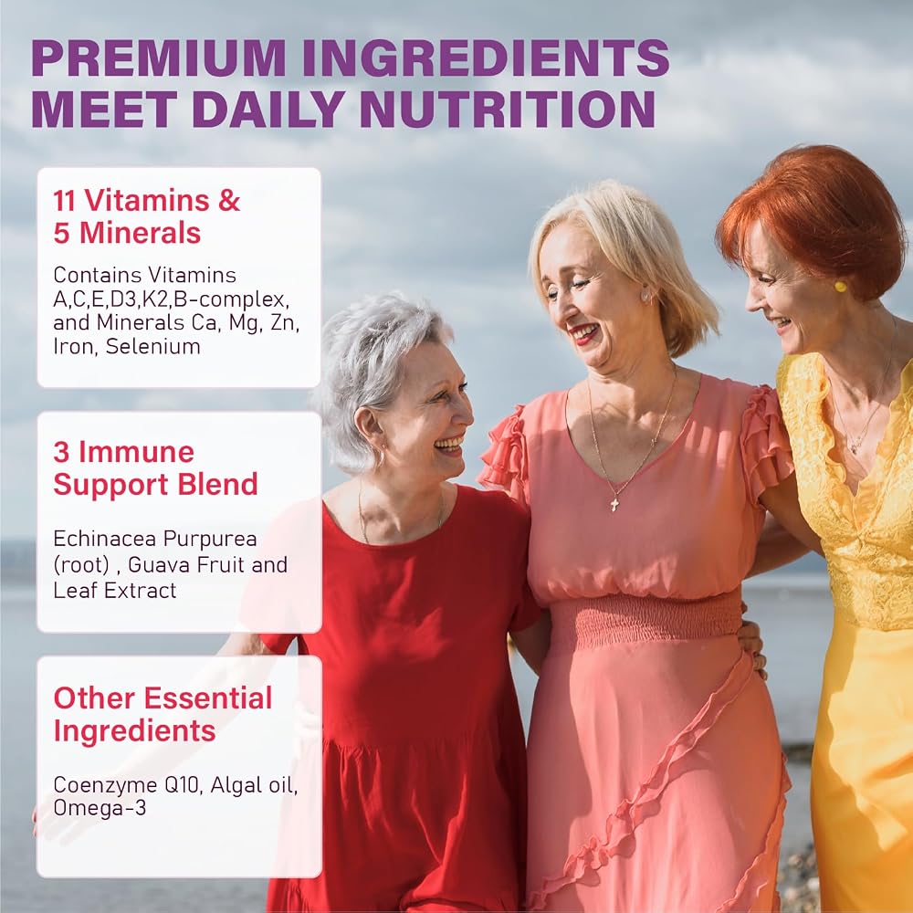 Tcemundry Multivitamin Gummies for Women 50 Plus - with Omega 3