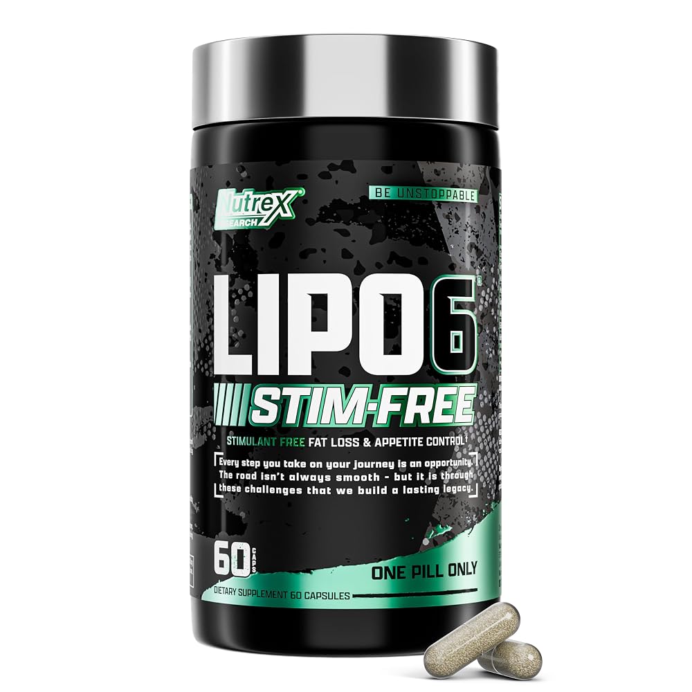 Nutrex Research LIPO SIX Stim-Free Metabolism Support - 60 Capsules