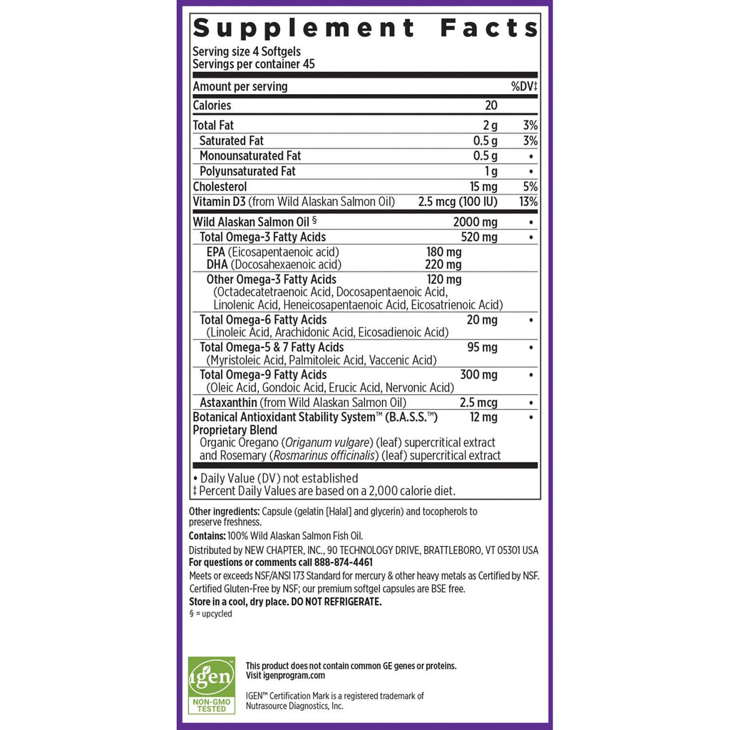 New Chapter Wholemega Tiny Capsule Fish Oil - 180 Softgels - image 6