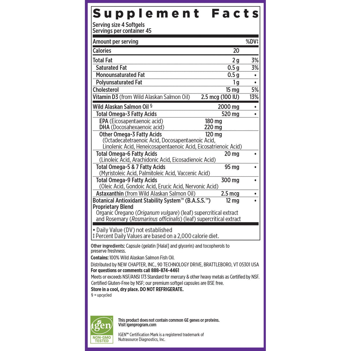 New Chapter Wholemega Tiny Capsule Fish Oil - 180 Softgels - image 6