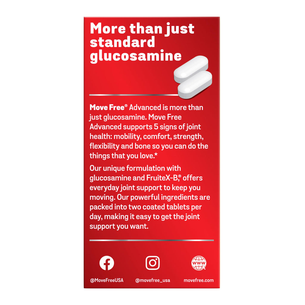 Move Free Advanced Glucosamine Chondroitin Joint Support - 160 Tablets - image 14