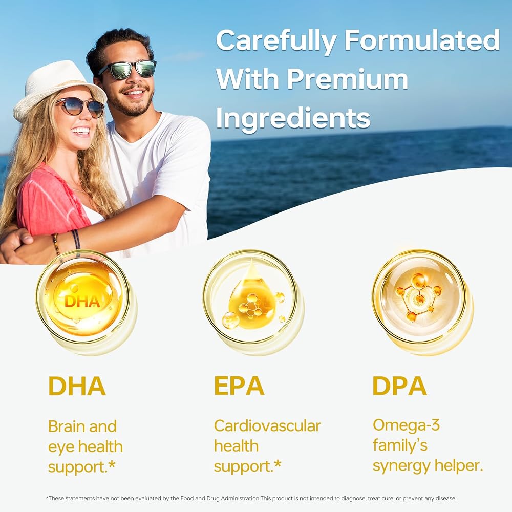 HUJ Omega 3 Fish Oil 1000mg Softgels - 60 Softgels - image 5