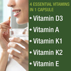 Peak Performance Vitamins D 5000 IU + A + K + E - 30 Capsules - image 3
