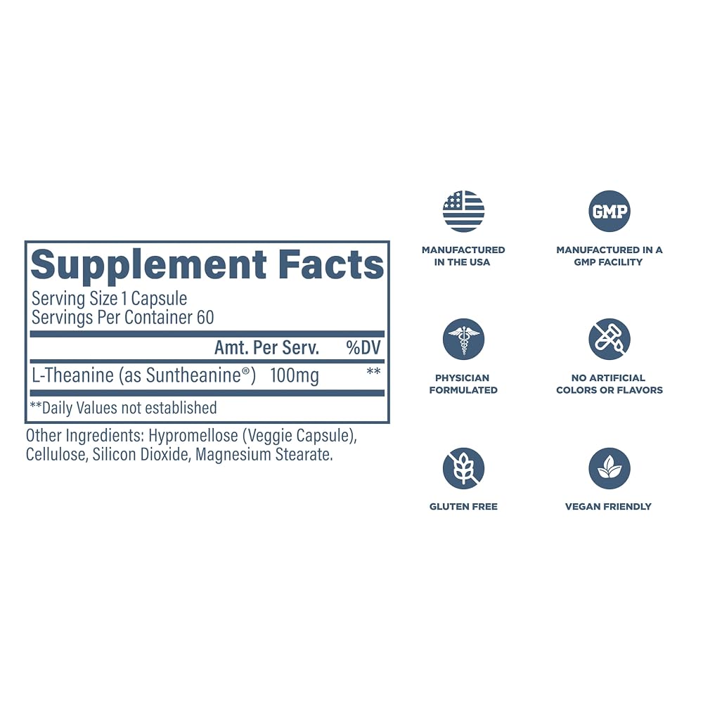 Revive MD Suntheanine L-Theanine Supplement - 60 Capsules - image 6