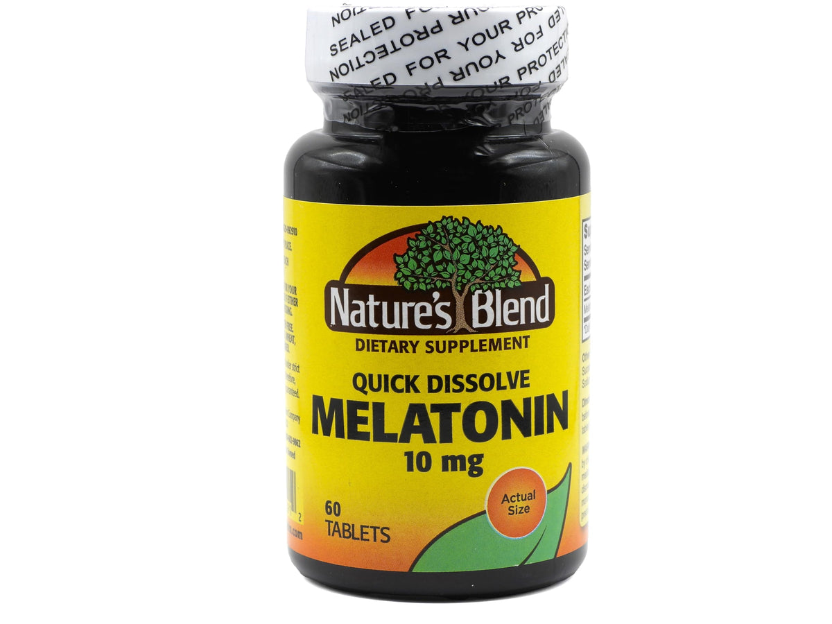 Nature's Blend Melatonin 10mg Sleep Support - 60 Tablets