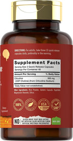 Tahoe Nutritionals Citicoline 500mg - 120 Capsules - image 2
