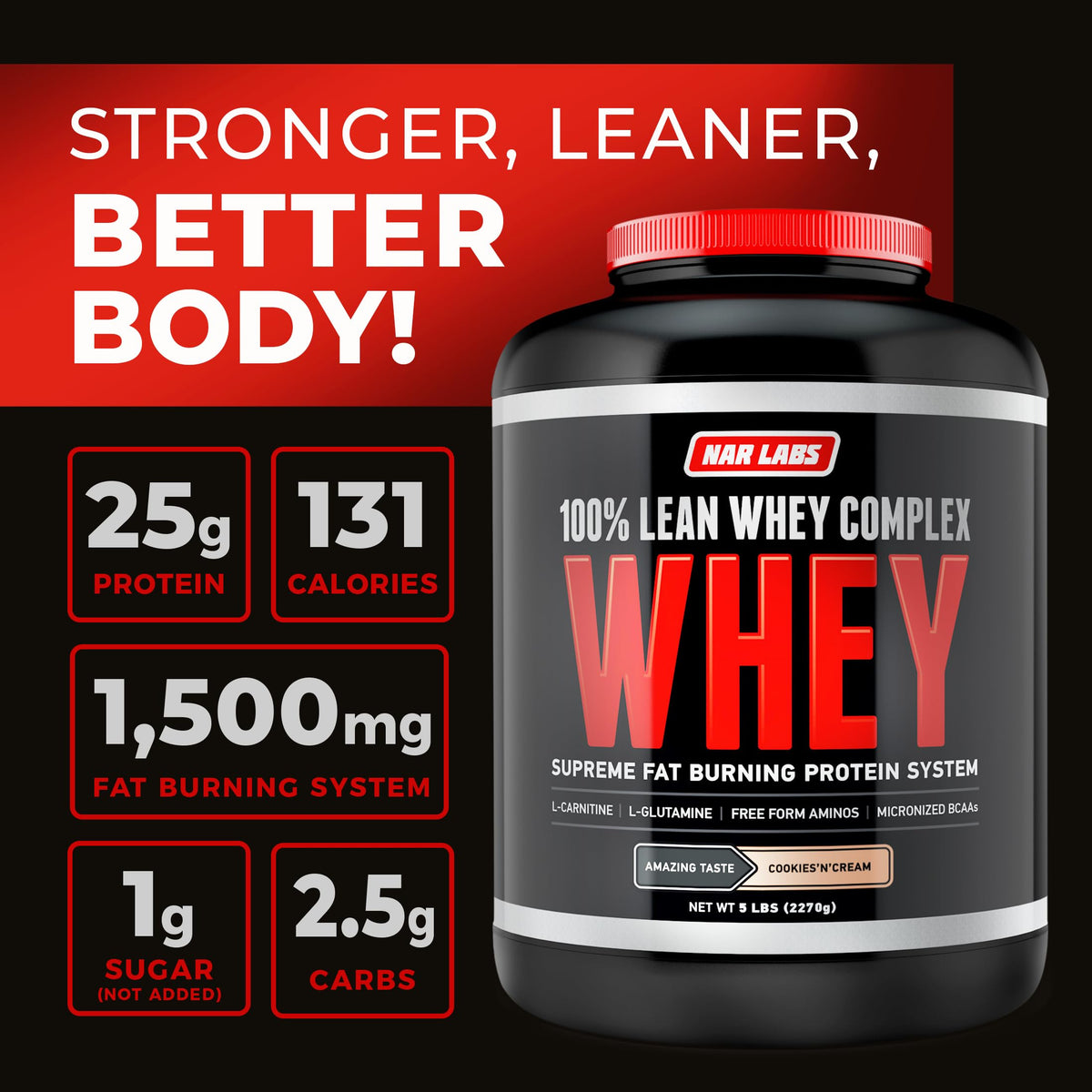 NAR LABS 100% Lean Whey Complex 5lbs
