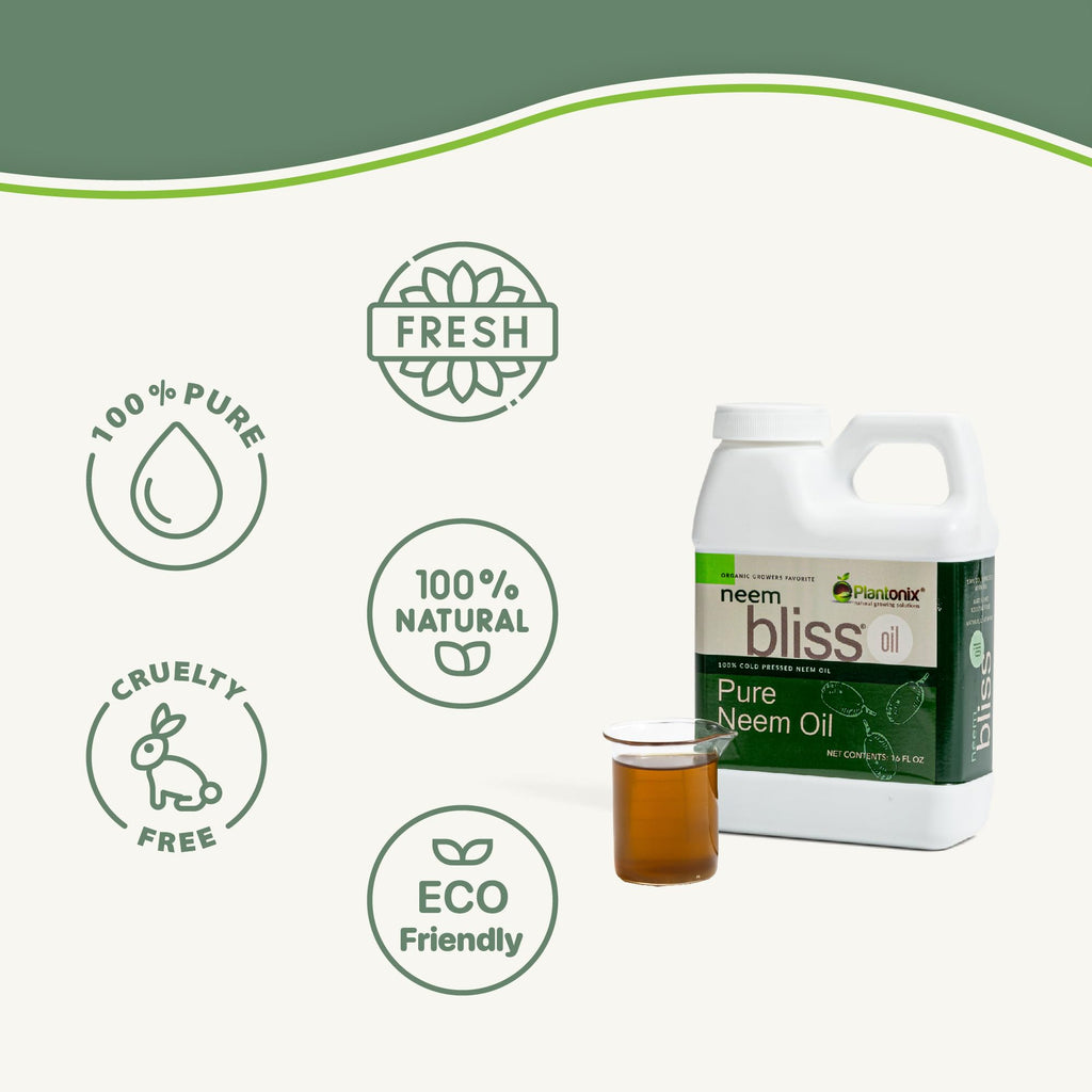 plantonix Neem Bliss - Pure Neem Oil Concentrate - 100% Cold Pressed