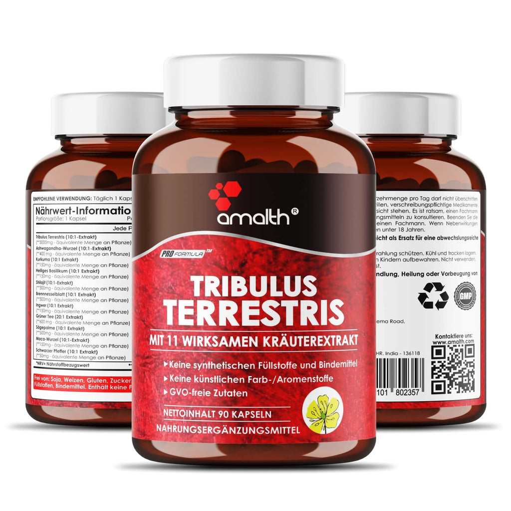 AMALTH Tribulus Terrestris 20:1 Extract Herbal Blend - 90 Capsules - image 2