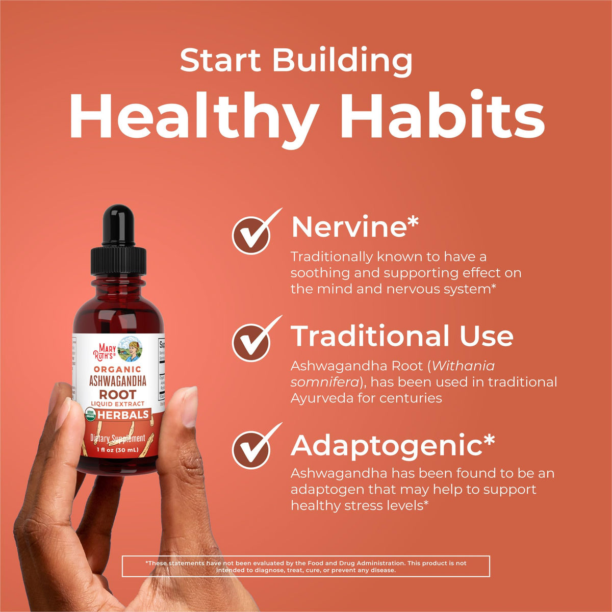 MARYRUTH'S Ashwagandha Root Liquid Drops Mood & Stress Support - 1 Fl Oz - image 5