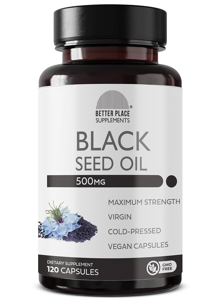 Better Place Organics Black Seed Oil 500mg - 120 Capsules