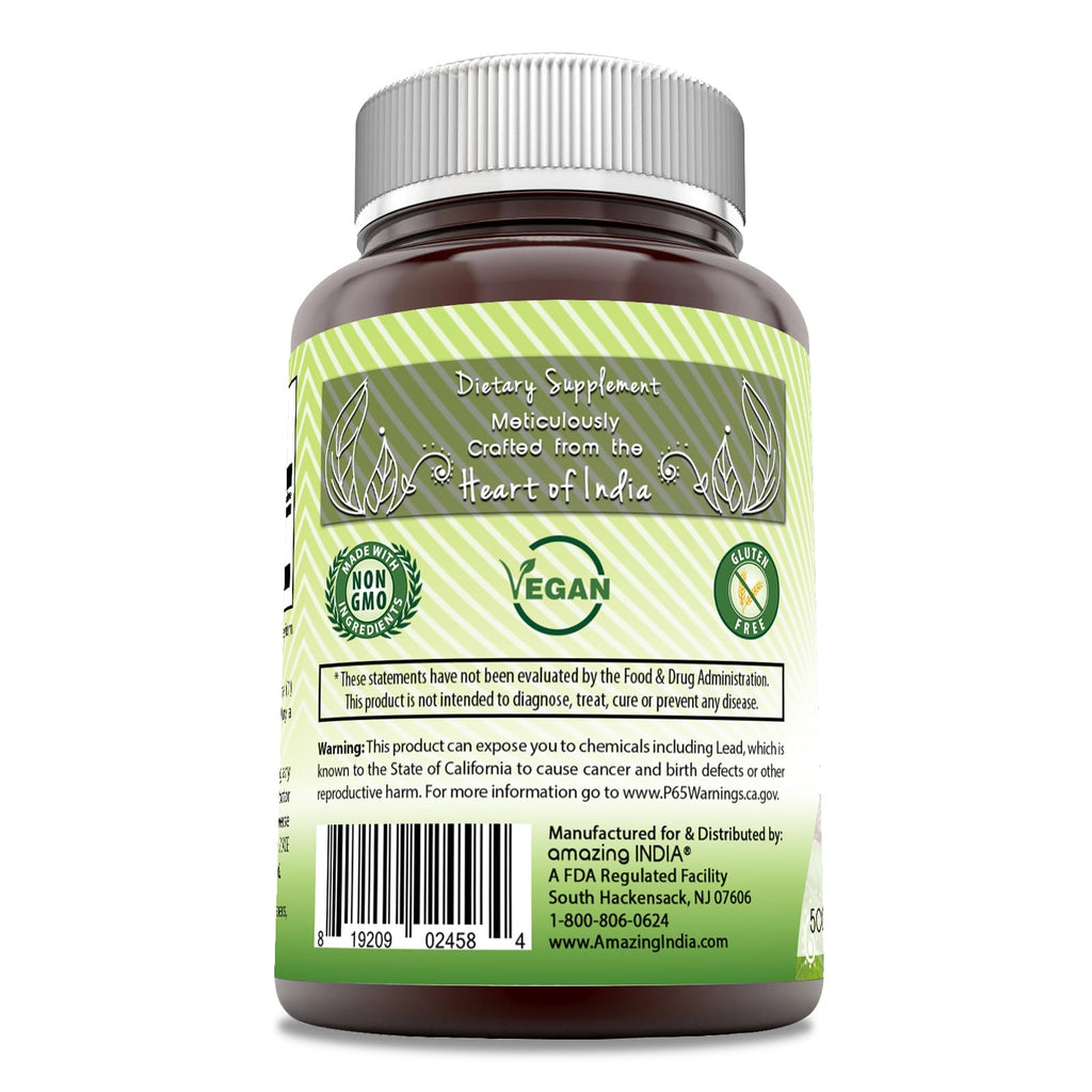 Amazing India Arjuna 500 mg - 120 Vegetarian Capsules - image 2