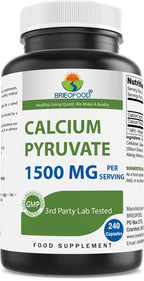 Brieofood Calcium Pyruvate 1500mg - 240 Vegetarian Capsules