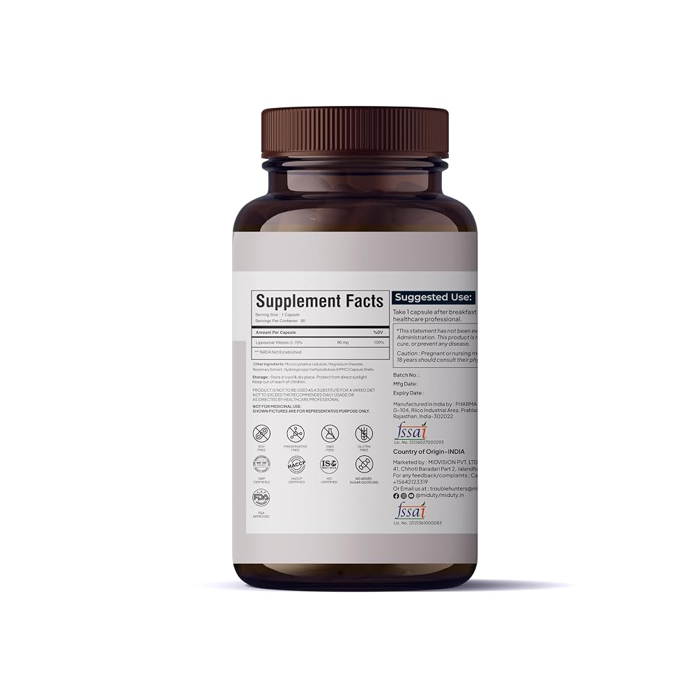 Miduty Liposomal Vitamin C - 90 Capsules - image 2