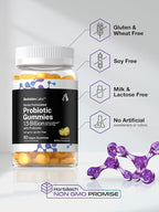 Horbäach Probiotic + Prebiotic Gummies for Women and Men - 60 Count - image 5