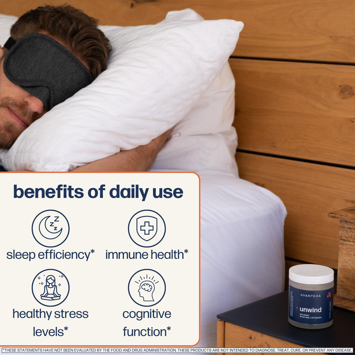 Avantera Unwind Stress and Sleep Supplement - 56 Vegan Capsules - image 2