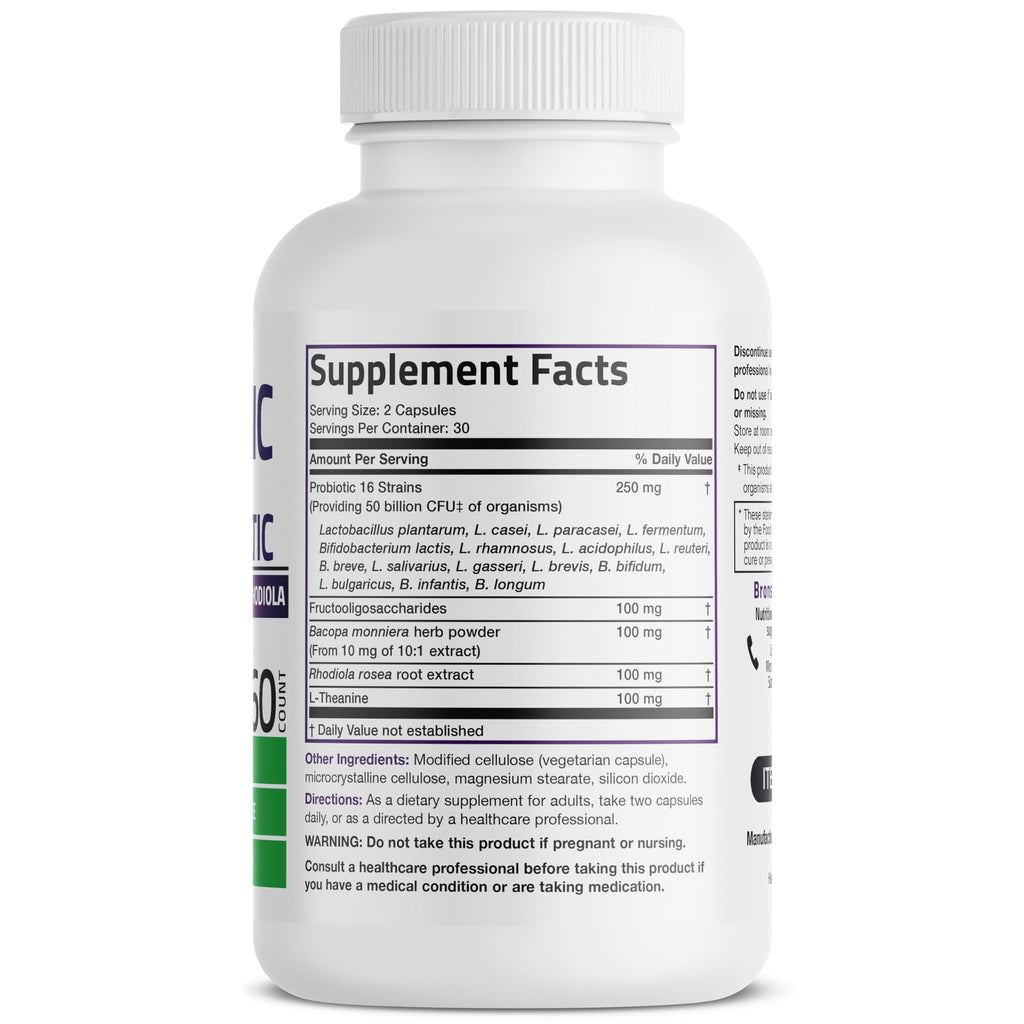Bronson Brain + Mood Probiotic 50 Billion CFU - 60 Capsules - image 2