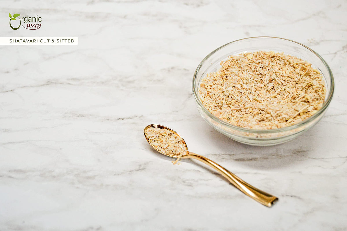Organic Way Dried Shatavari Cut & Sifted - Origin - India