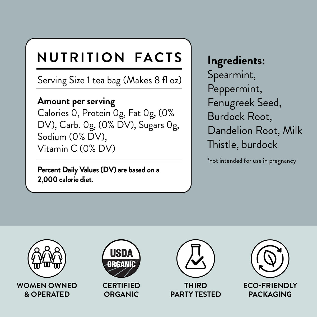Moontime Tea Organic Cleanse and Detox Tea for Women - 30 Teabags - image 2