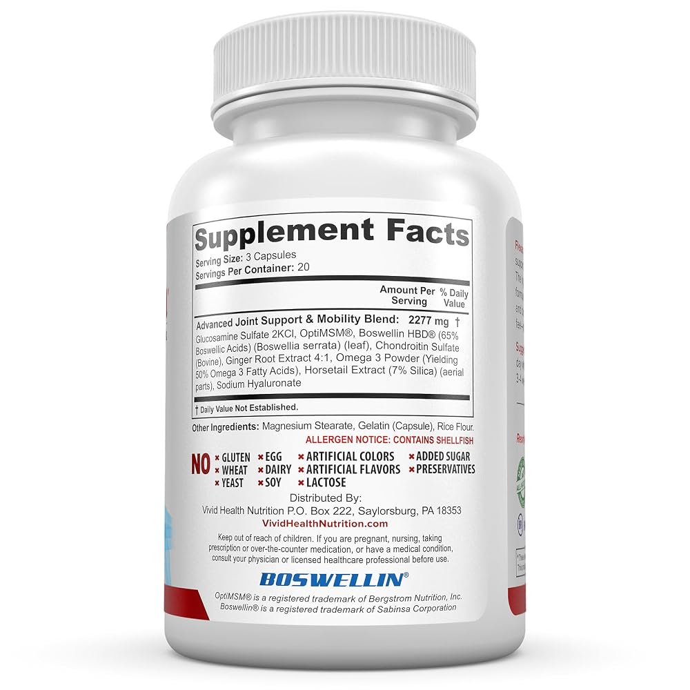 Flexacil Ultra Joint Support Glucosamine Chondroitin MSM - 60 Capsules - image 6