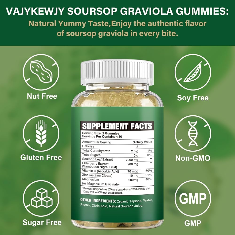VAJYKEWJY Soursop Graviola Gummies
