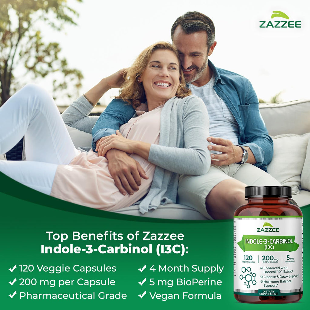 Zazzee Indole-3-Carbinol 200 mg with BioPerine - 120 Capsules - image 3