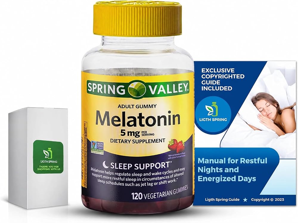LightSpring Melatonin 5mg Sleep Support Gummies - 120 Count