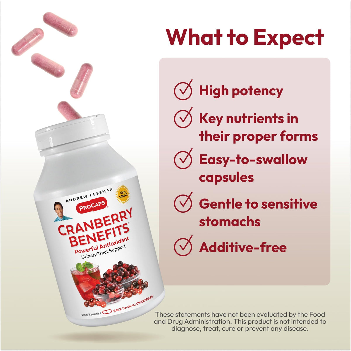 ANDREW LESSMAN Cranberry Benefits - Capsules - Supports Bladder