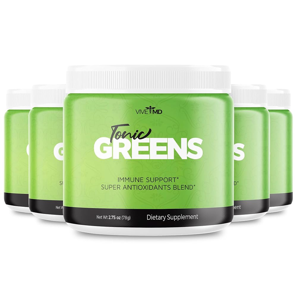VIVE MD Tonic Greens Vitamin Boost Supplement Energy Powder - 5 Pack