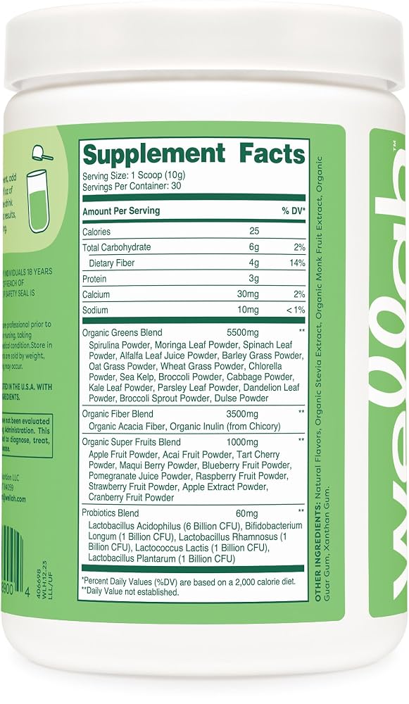 Wellah Leaf Laugh Love Super Greens Powder - 30 Servings - image 4