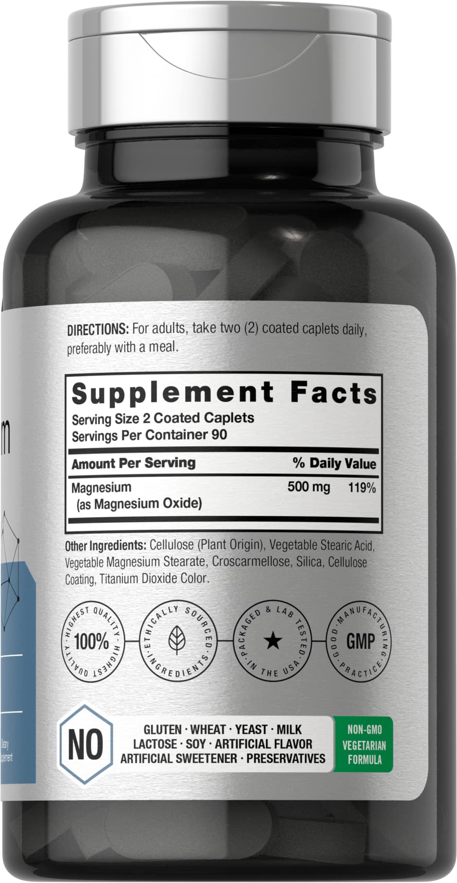 Horbäach Magnesium 500mg - 180 Caplets - image 2