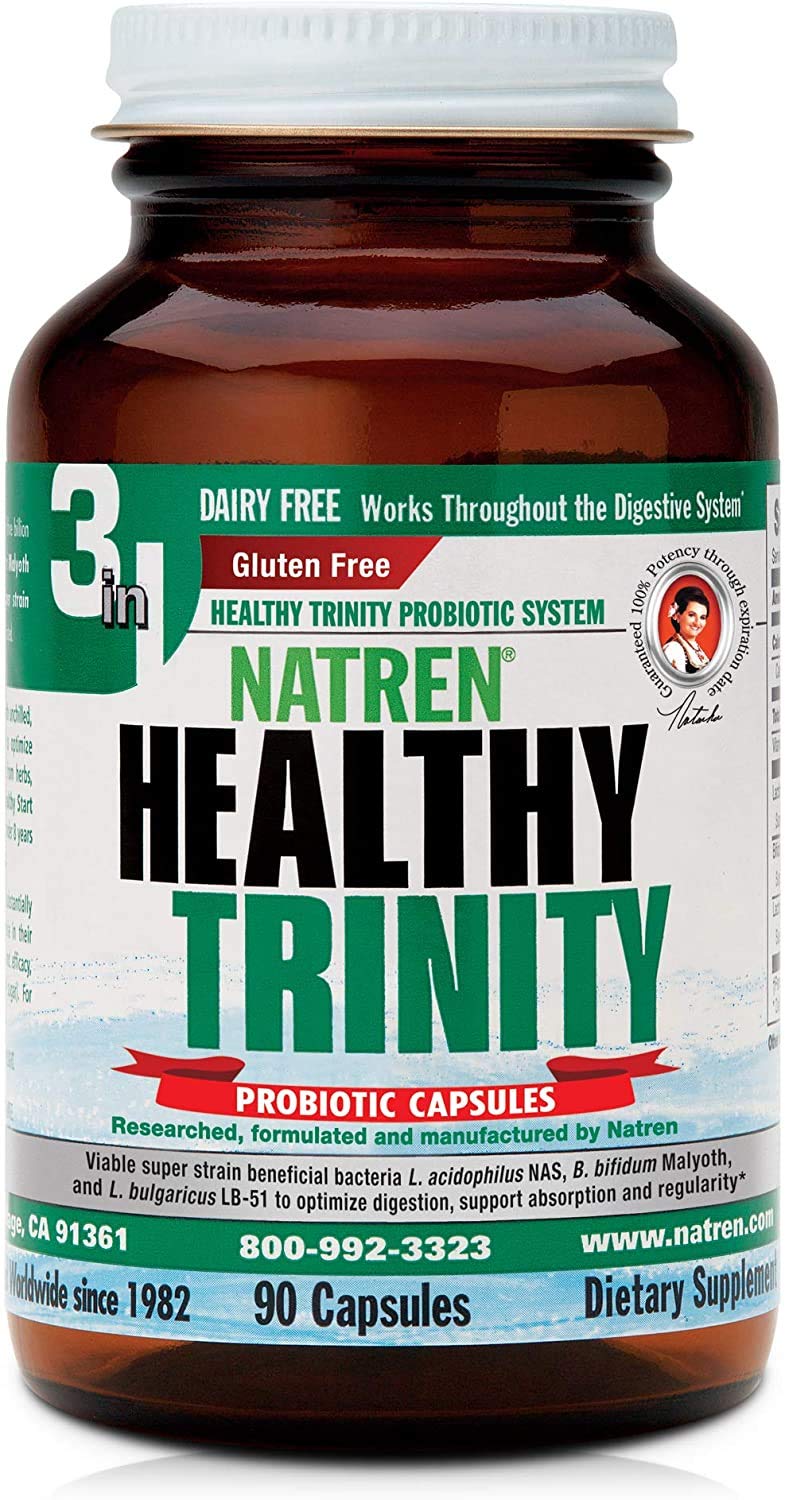 Natren Healthy Trinity Probiotics 30 Billion CFU - 90 Capsules