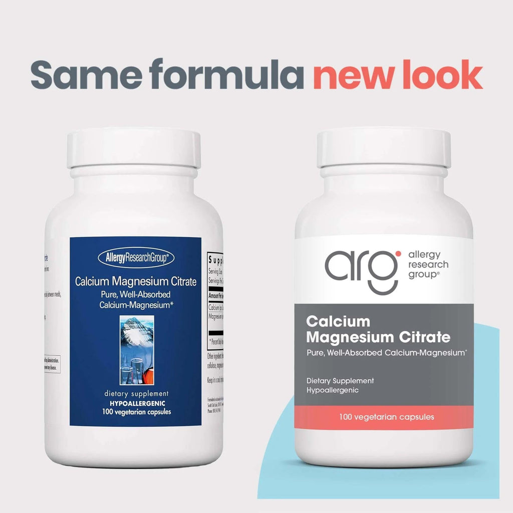 Allergy Research Group Calcium Magnesium Citrate - 100 Capsules - image 5