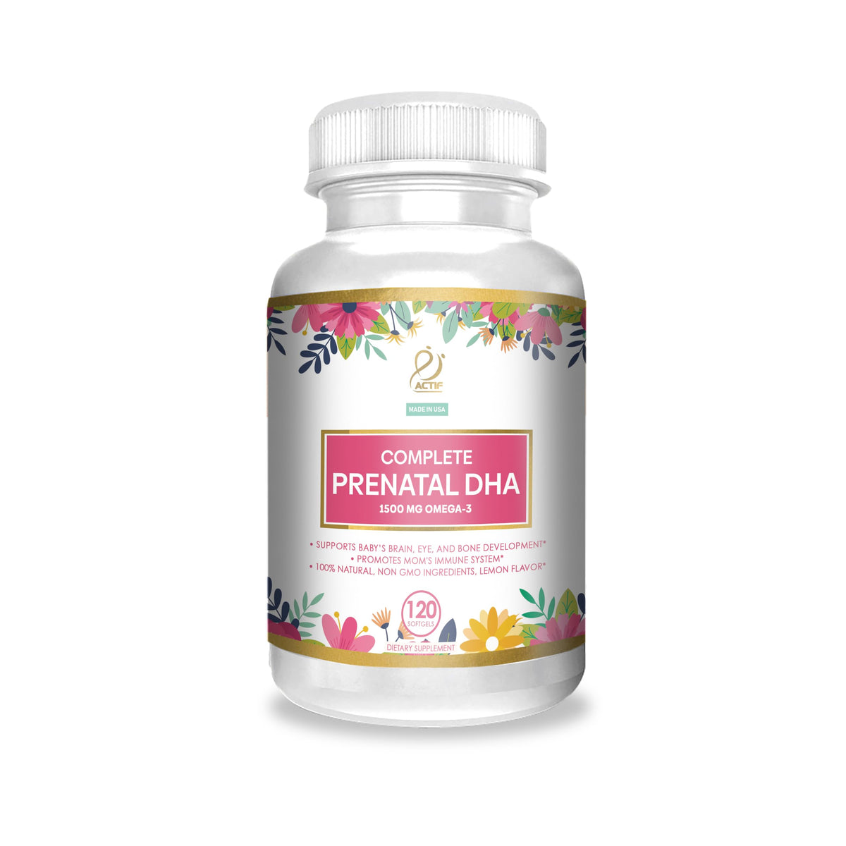 ACTIF Complete Prenatal DHA Omega-3 - 90 Gummies - image 2